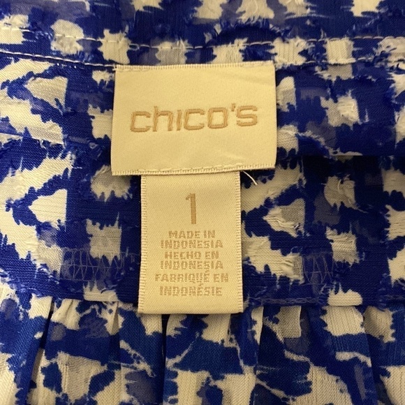 Chico's Sheer Long Sleeve Blouse - Picture 6 of 7